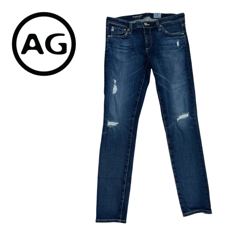 AG Adriano Goldschmied The Legging Ankle Super Skinny Distressed Jeans - Size 29